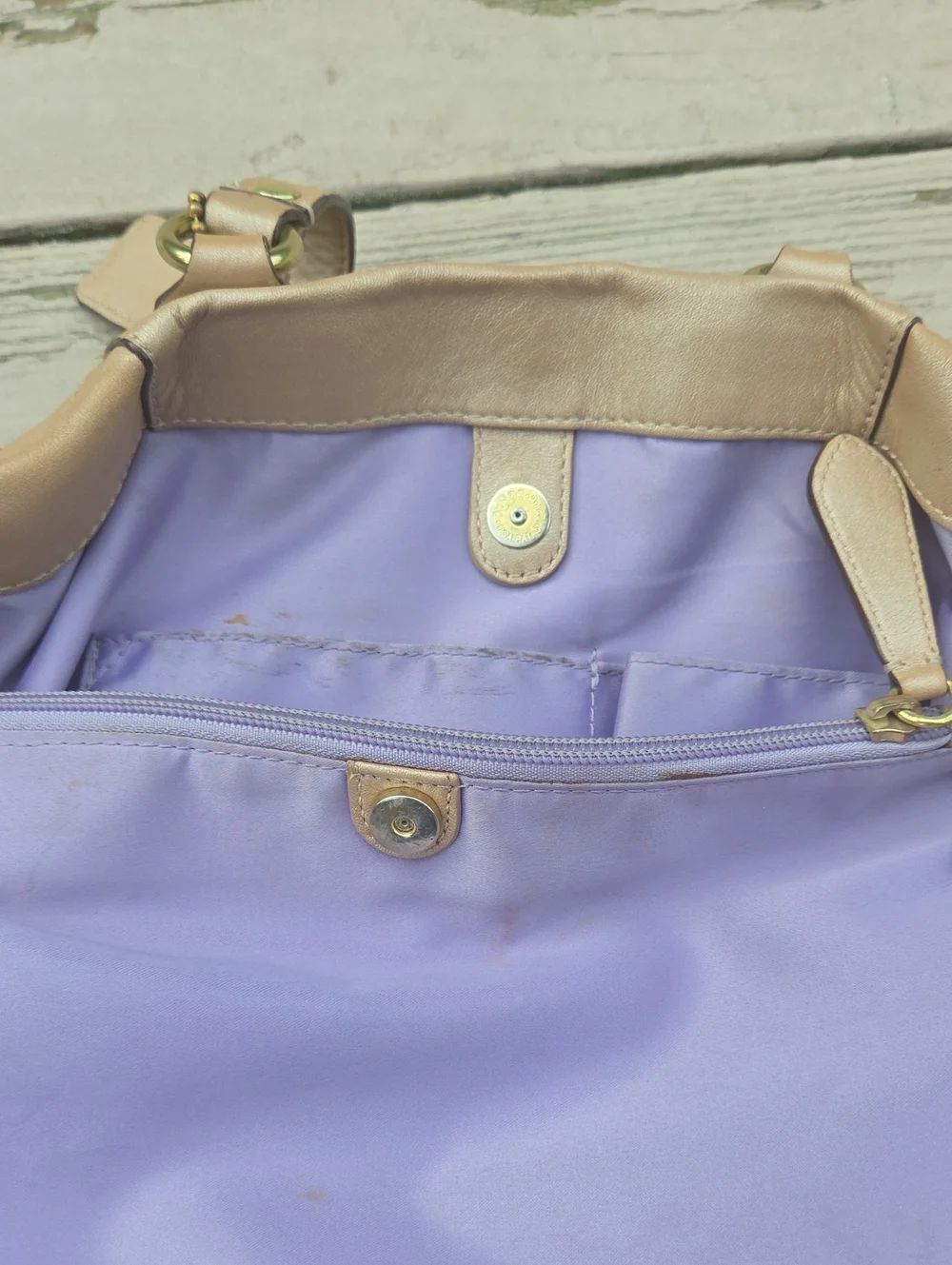 Coach Ashley F15513 2010 Carryall Metallic Leather Satchel $398 Retail GUC